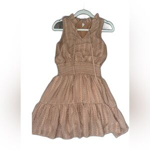 Chic Tan Sleeveless Women's Casual Dress